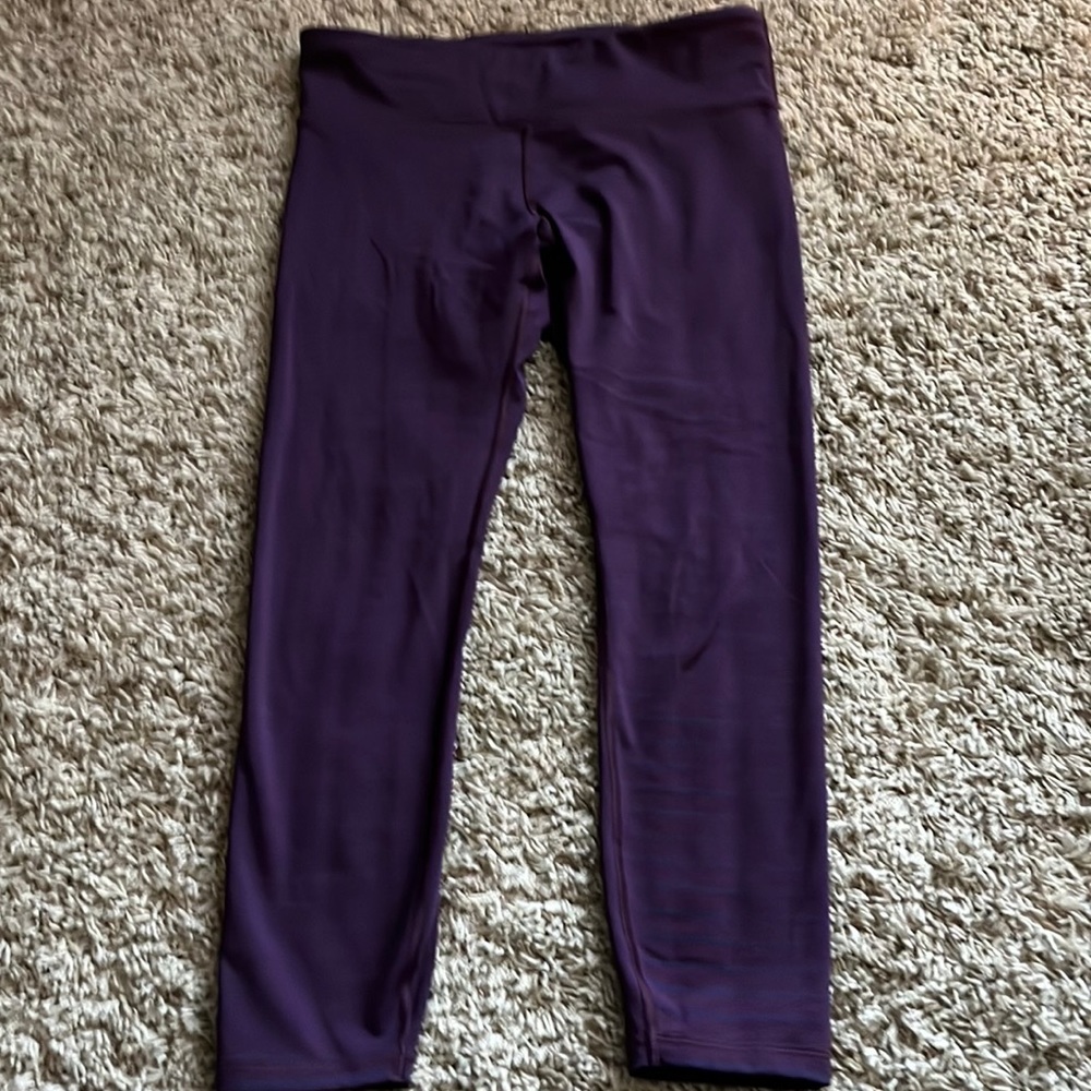 Gap Blackout Maroon & Blue Stripes Leggings, Medium!